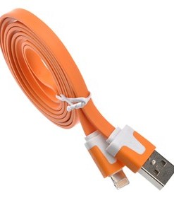 usb_cable_for iphone 5_Orange